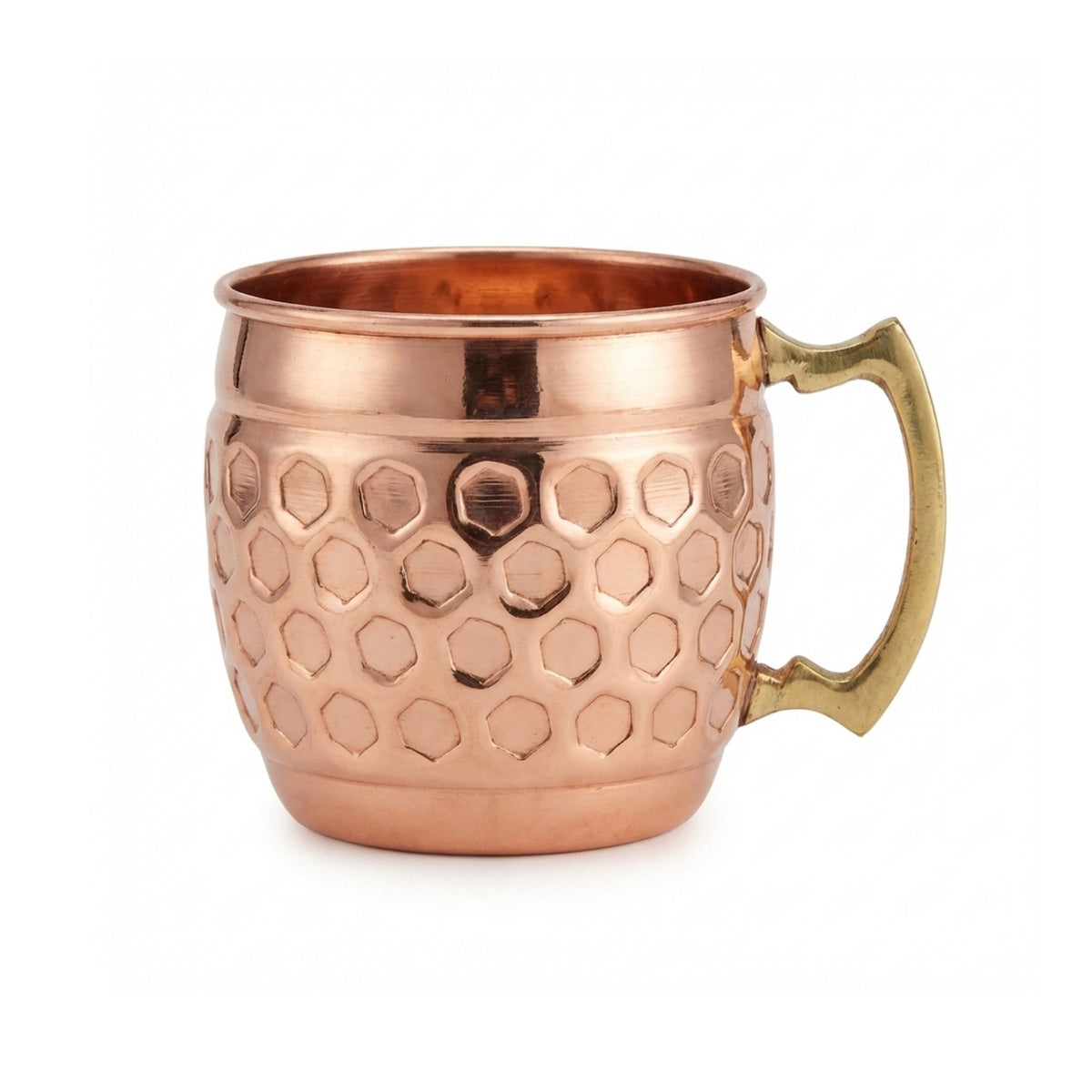 Handmade Solid Copper "Comb" Cup